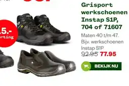 Welkoop Grisport werkschoenen Instap S1P, 704 of 71607 aanbieding