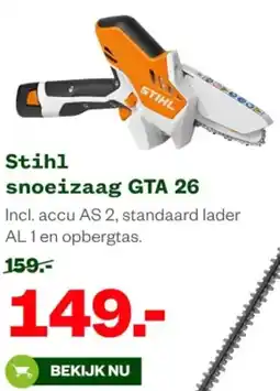 Welkoop Stihl snoeizaag GTA 26 aanbieding