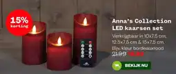 Welkoop Anna's Collection LED kaarsen set aanbieding