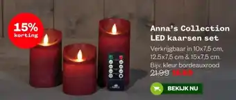 Welkoop Anna's Collection LED kaarsen set aanbieding