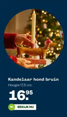 Welkoop Kandelaar hond bruin aanbieding