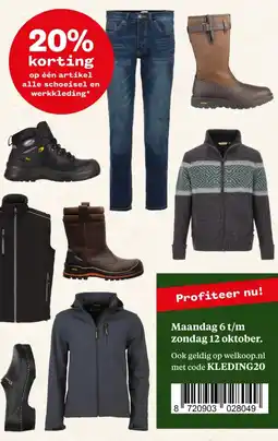 Welkoop Op één artikel alle schoeisel en werkkleding aanbieding