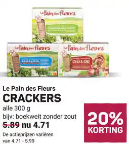 Ekoplaza Le Pain des Fleurs Crackers aanbieding