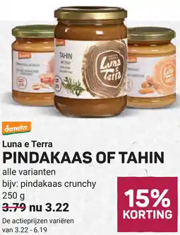 Ekoplaza Luna e Terra Pindakaas of tahin aanbieding