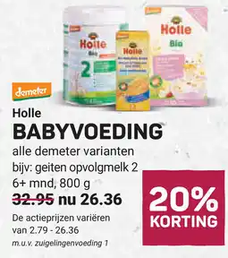 Ekoplaza Holle Babyvoeding aanbieding