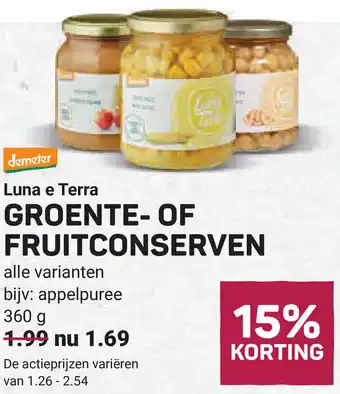 Ekoplaza Luna e Terra Groente of fruitconserven aanbieding