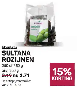 Ekoplaza Ekoplaza Sultana rozijnen aanbieding