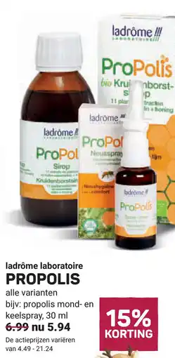 Ekoplaza ladrôme laboratoire Propolis aanbieding