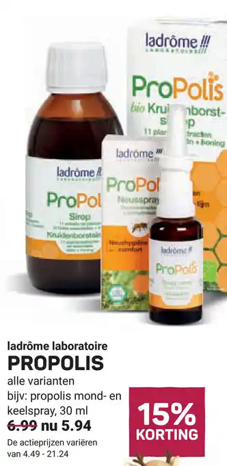 Ekoplaza ladrôme laboratoire Propolis aanbieding