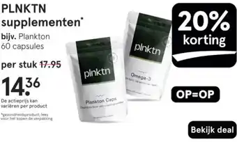 Etos Plnktn supplementen aanbieding