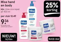 Etos Mixa hand en body aanbieding