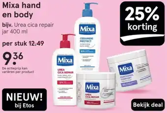 Etos Mixa hand en body aanbieding