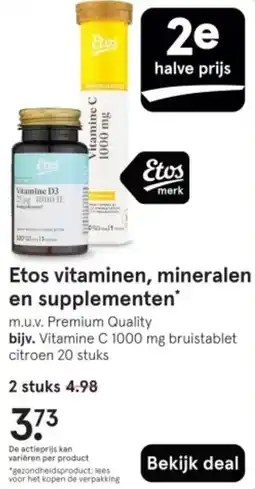 Etos Etos vitaminen, mineralen en supplementen aanbieding