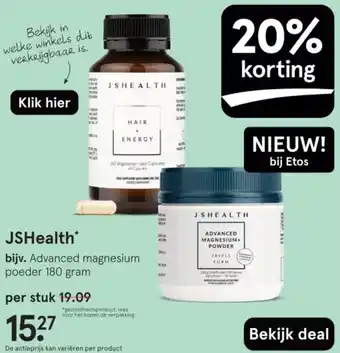 Etos JSHealth aanbieding