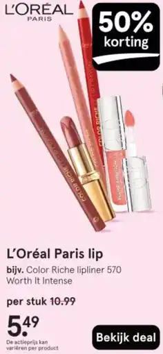 Etos L'Oréal Paris lip aanbieding