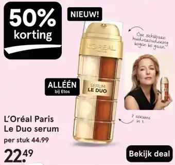 Etos L'Oréal Paris Le Duo serum aanbieding