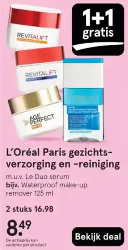 Etos L'Oréal Paris gezichtsverzorging en reiniging aanbieding