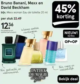 Etos Bruno Banani, Mexx en David Beckham aanbieding