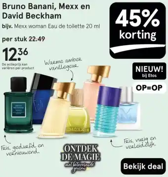 Etos Bruno Banani, Mexx en David Beckham aanbieding