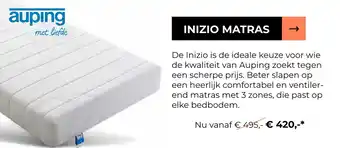 Slaapboulevard Kwakernaat Inizio matras aanbieding