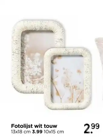 Xenos Fotolijst wit touw aanbieding