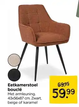 Xenos Eetkamerstoel bouclé aanbieding