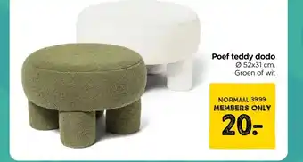 Xenos Poef teddy dodo aanbieding