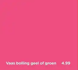 Xenos Vaas bolling geel of groen aanbieding