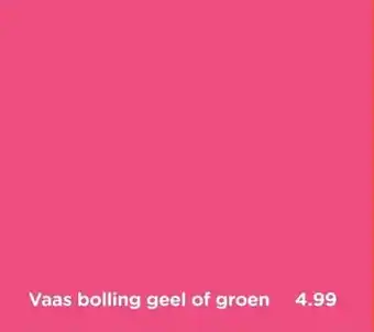 Xenos Vaas bolling geel of groen aanbieding