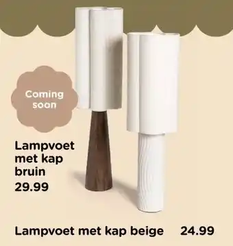 Xenos Lampvoet met kap bruin aanbieding