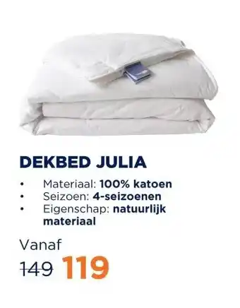 TotaalBED Dekbed Julia 100% katoen | 140 x 200 cm | 4-seizoenen aanbieding