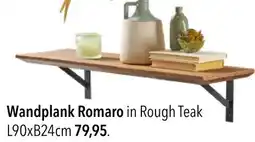 Pronto wonen Wandplank Romaro in Rough Teak aanbieding