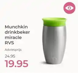 Prenatal Munchkin drinkbeker miracle RVS aanbieding