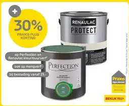Praxis Perfection en Renaulac kleurmuurverf aanbieding