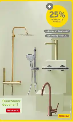 Praxis kranen en douchesets aanbieding