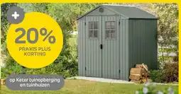Praxis Keter tuinopberging en tuinhuizen aanbieding