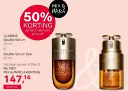 Pour Vous Clarins Double Serum & Double Serum Eye aanbieding