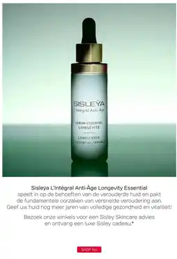 Pour Vous Sisleya L'Intégral Anti Âge Longevity Essential aanbieding
