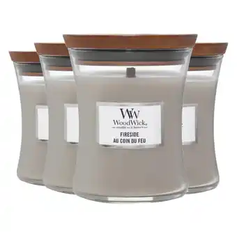 Plein.nl 4x WoodWick Geurkaars Mini Fireside aanbieding