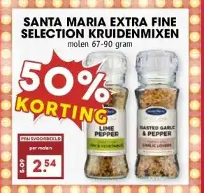 MCD Supermarkt SANTA MARIA EXTRA FINE SELECTION KRUIDENMIXEN aanbieding