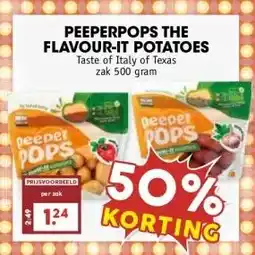 MCD Supermarkt PEEPERPOPS THE FLAVOUR-IT POTATOES aanbieding