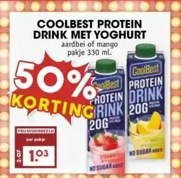 MCD Supermarkt COOLBEST PROTEIN DRINK MET YOGHURT aanbieding