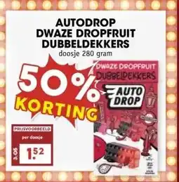 MCD Supermarkt AUTODROP DWAZE DROPFRUIT DUBBELDEKKERS aanbieding