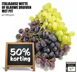 MCD Supermarkt ITALIAANSE WITTE OF BLAUWE DRUIVEN MET PIT aanbieding