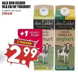 MCD Supermarkt ALLE DEN EELDER VLA EN/OF YOGHURT aanbieding