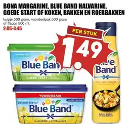 MCD Supermarkt BONA MARGARINE, BLUE BAND HALVARINE, GOEDE START OF KOKEN, BAKKEN EN ROERBAKKEN aanbieding