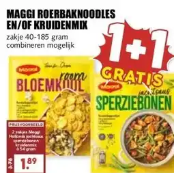 MCD Supermarkt MAGGI ROERBAKNOODLES EN/OF KRUIDENMIX aanbieding