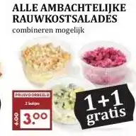 MCD Supermarkt ALLE AMBACHTELIJKE RAUWKOSTSALADES aanbieding