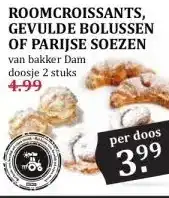 MCD Supermarkt ROOMCROISSANTS, GEVULDE BOLUSSEN OF PARIJSE SOEZEN aanbieding