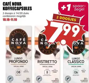 MCD Supermarkt CAFÉ NOVA KOFFIECAPSULES aanbieding